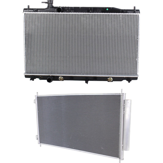 2-Piece Kit Radiator, 2.4L, 4Cyl, Includes (1) Radiator and (1) A/C Condenser