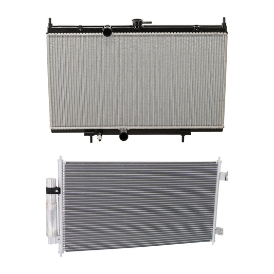 2-Piece Kit Radiator, Includes (1) Radiator and (1) A/C Condenser