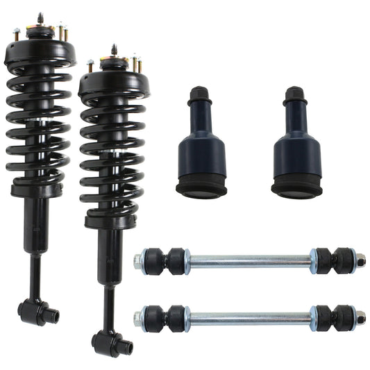 6-Piece Kit Front Suspension Kit, Includes (2) Ball Joint, (2) Loaded Strut, and (2) Sway Bar Link