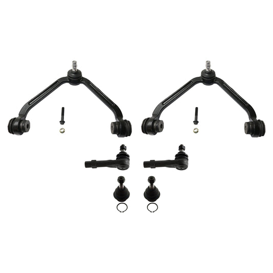 6-Piece Kit Front, Driver Side Suspension Kit, Includes (2) Ball Joint, (2) Control Arm, and (2) Tie Rod End