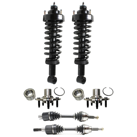 6-Piece Kit Suspension Kit, Includes (2) Axle Assembly, (2) Wheel Hub Repair Kit and (2) Shock Absorber and Strut Assembly