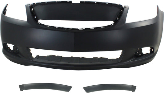 3-Piece Kit, Front Primed Bumper Cover, Includes (1) Bumper Cover and (2) Valance