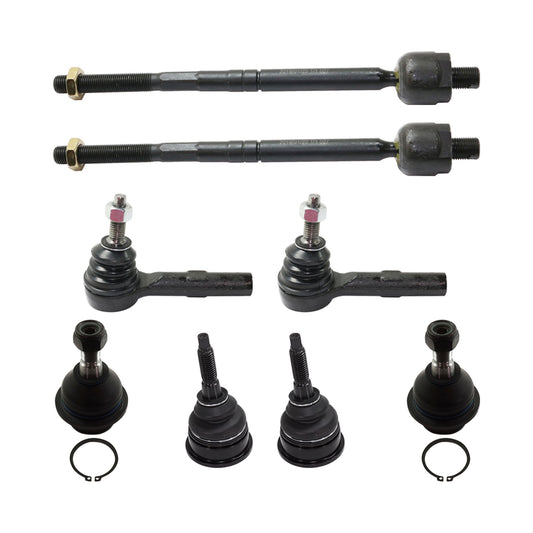 8-Piece Kit Front, Driver and Passenger Side Suspension Kit, Includes (4) Ball Joint and (4) Tie Rod End