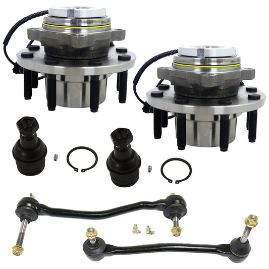 6-Piece Kit Suspension Kit, Includes (2) Wheel Hub, (2) Ball Joint and (2) Sway Bar Link