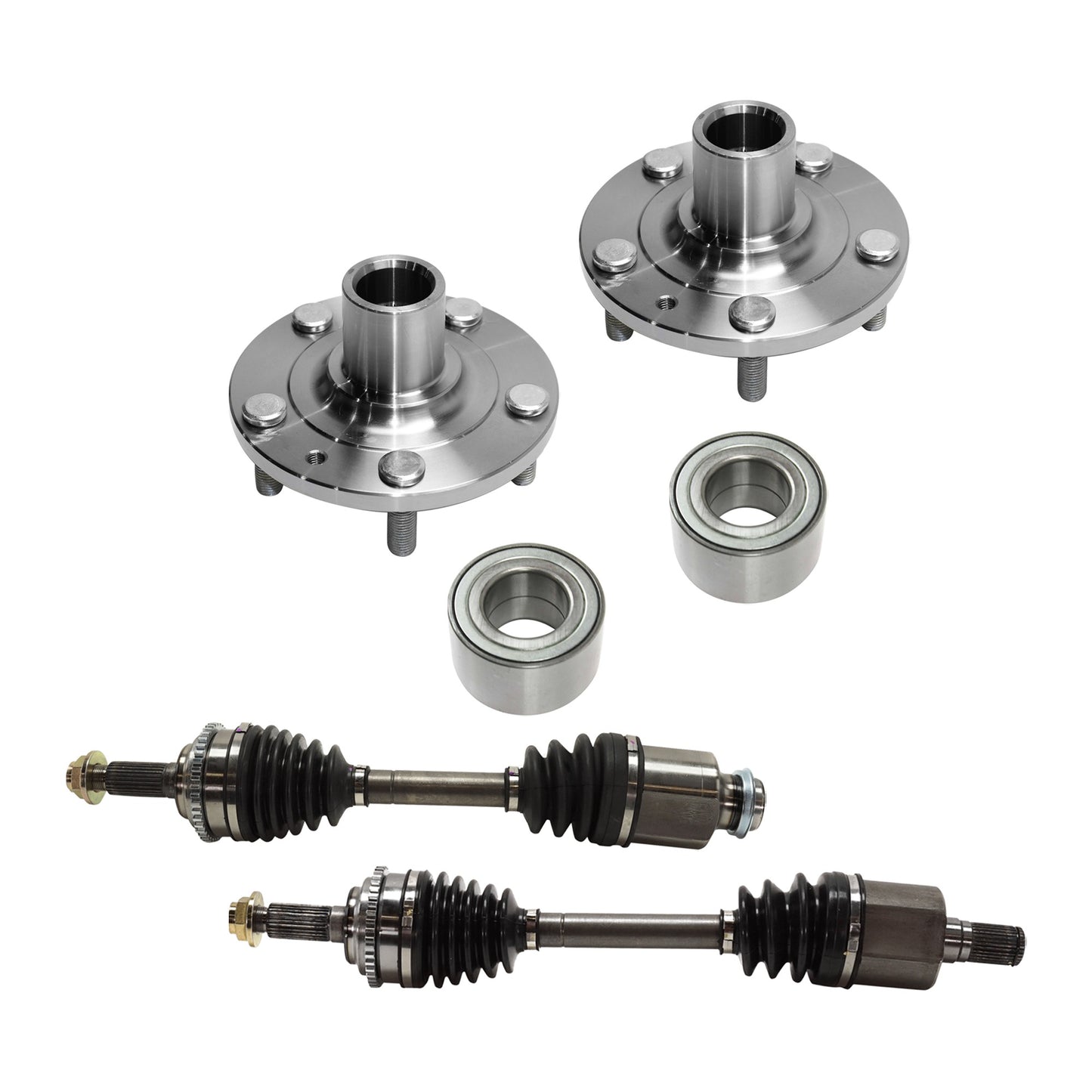 6-Piece Kit Suspension Kit, Includes (2) Wheel Hub, (2) Axle Assembly and (2) Wheel Bearing