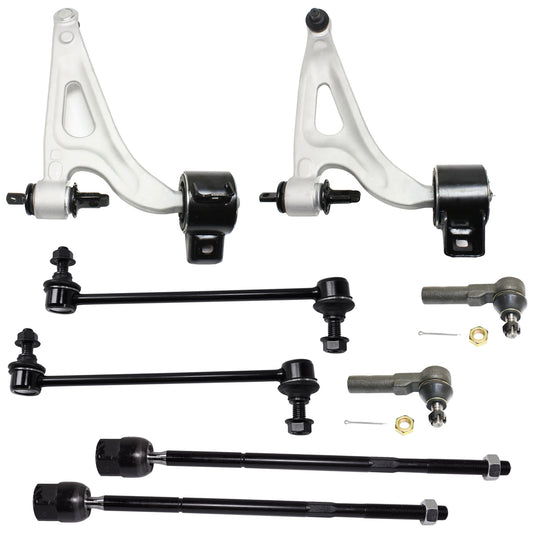 8-Piece Kit Front, Driver and Passenger Side Suspension Kit, Includes (2) Control Arm, (2) Sway Bar Link, and (4) Tie Rod End