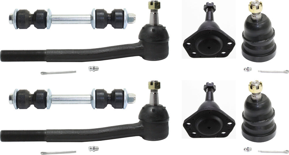 8-Piece Kit Front, Driver and Passenger Side Suspension Kit, Includes (2) Sway Bar Link, (2) Tie Rod End and (4) Ball Joint