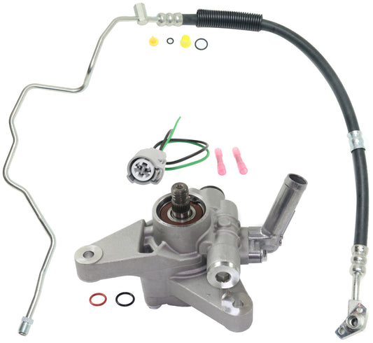 3-Piece Kit Power Steering Pump, includes Connectors and Power Steering Hose