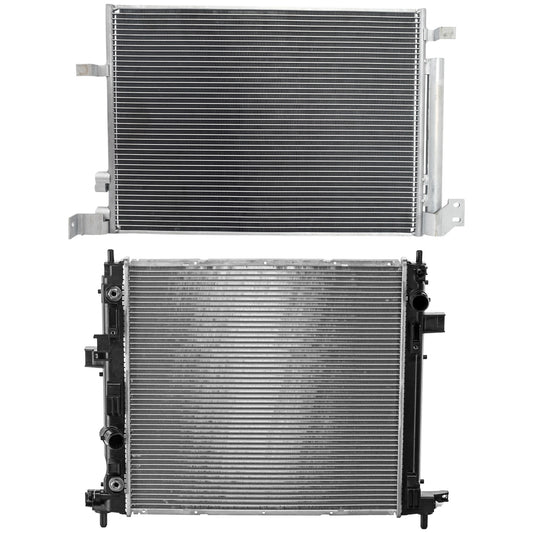 2-Piece Kit A/C Condenser, Convertible, 6 Cyl 3.6L, includes (1) A/C Condenser and (1) Radiator