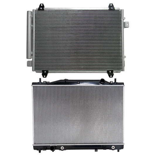 2-Piece Kit A/C Condenser, includes (1) A/C Condenser and (1) Radiator, 2.8L Eng., 6 Cyl.