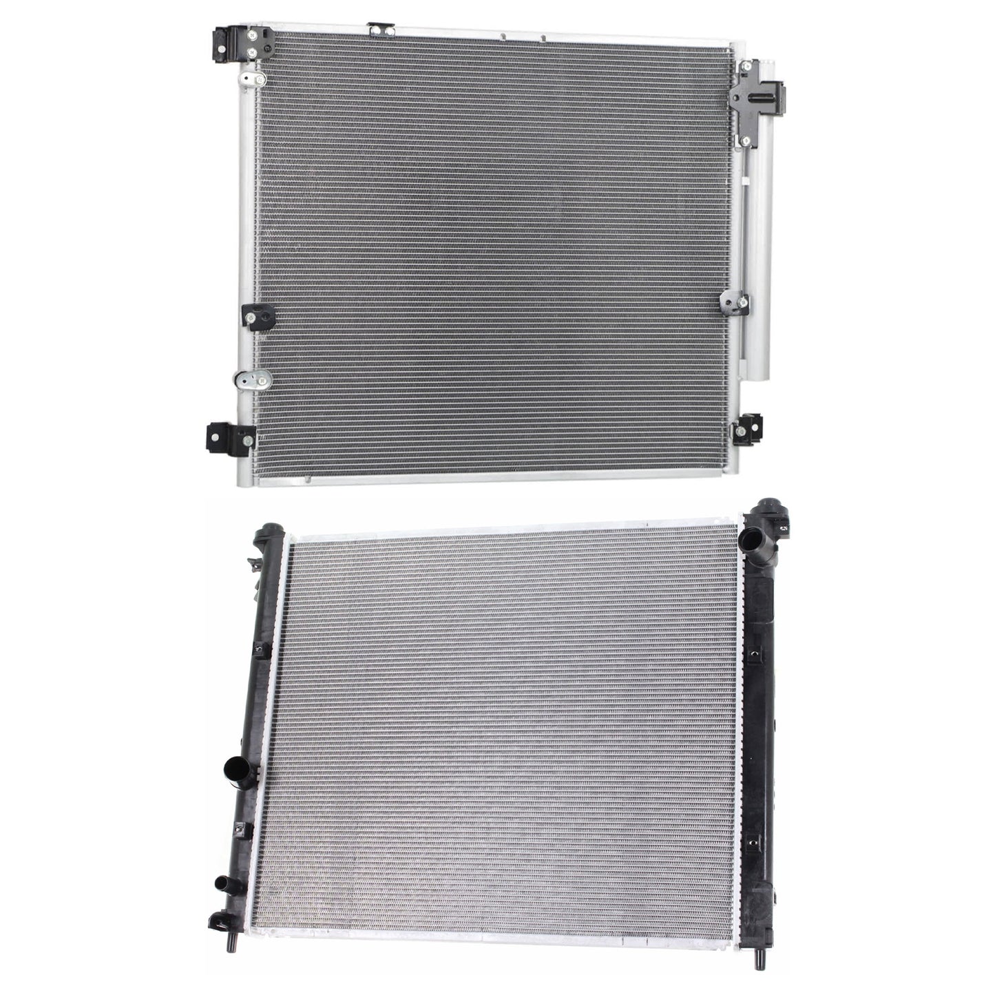 2-Piece Kit A/C Condenser, includes (1) A/C Condenser and (1) Radiator, 4.6L Eng., 8 Cyl.