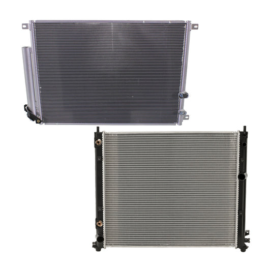 2-Piece Kit A/C Condenser, includes (1) A/C Condenser and (1) Radiator, 3.0L/3.6L Eng., 6 Cyl.