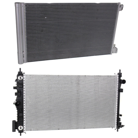 2-Piece Kit A/C Condenser, includes (1) A/C Condenser and (1) Radiator, 2.0L Eng., 4 Cyl.