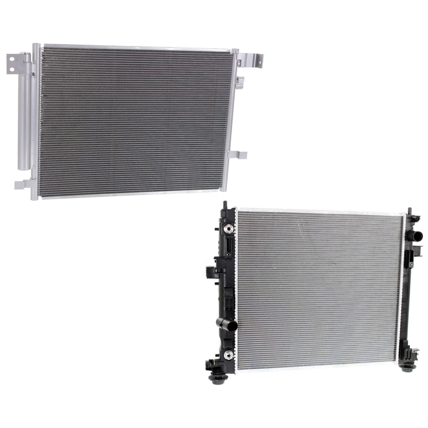 2-Piece Kit A/C Condenser, includes (1) A/C Condenser and (1) Radiator, 2.5L Eng., 4 Cyl.