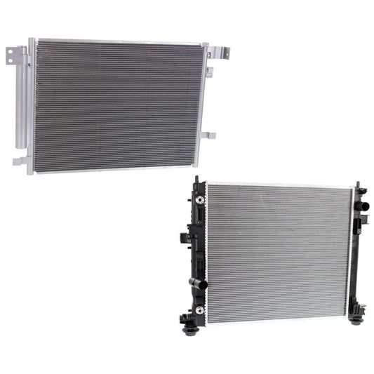 2-Piece Kit A/C Condenser, includes (1) A/C Condenser and (1) Radiator, 2.5L Eng., 4 Cyl.