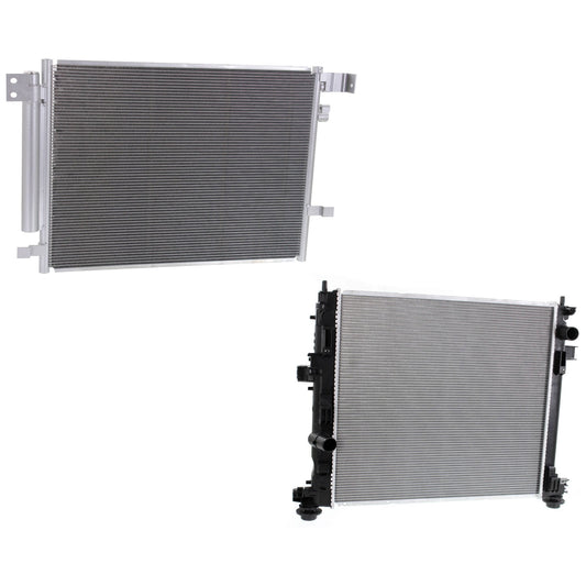 2-Piece Kit A/C Condenser, includes (1) A/C Condenser and (1) Radiator, 2.0L Eng., 4 Cyl.