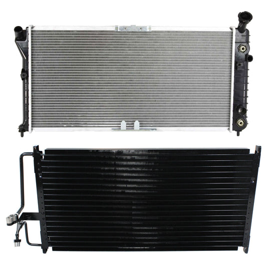 2-Piece Kit A/C Condenser, includes (1) A/C Condenser and (1) Radiator, 3.1L/3.4L/3.8L Eng., 6 Cyl.