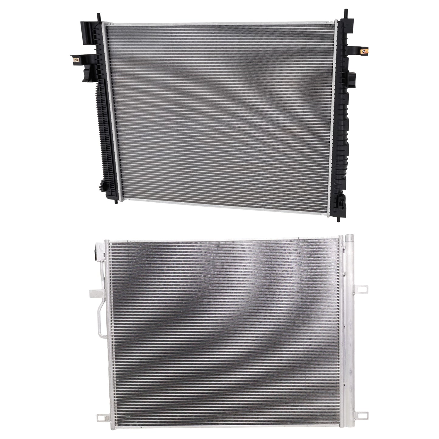 2-Piece Kit A/C Condenser Kit, includes (1) A/C Condenser and (1) Radiator, 6 Cylinder, 3.6L Engine