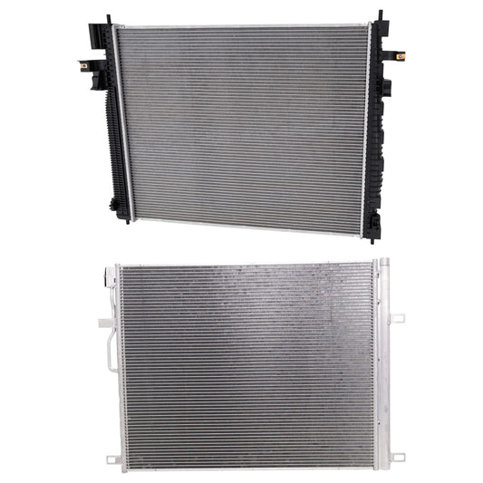 2-Piece Kit A/C Condenser Kit, includes (1) A/C Condenser and (1) Radiator, 6 Cylinder, 3.6L Engine