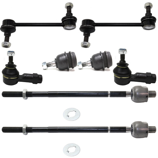 8-Piece Kit Front, Driver and Passenger Side Suspension Kit, Includes (2) Ball Joint, (2) Sway Bar Link, and (4) Tie Rod End