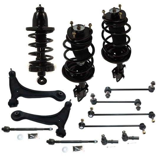 13-Piece Kit Front and Rear, Driver and Passenger Side Suspension Kit, Includes (4) Tie Rod End, (4) Sway Bar Link, (2) Control Arm and (3) Shock Absorber and Strut Assembly