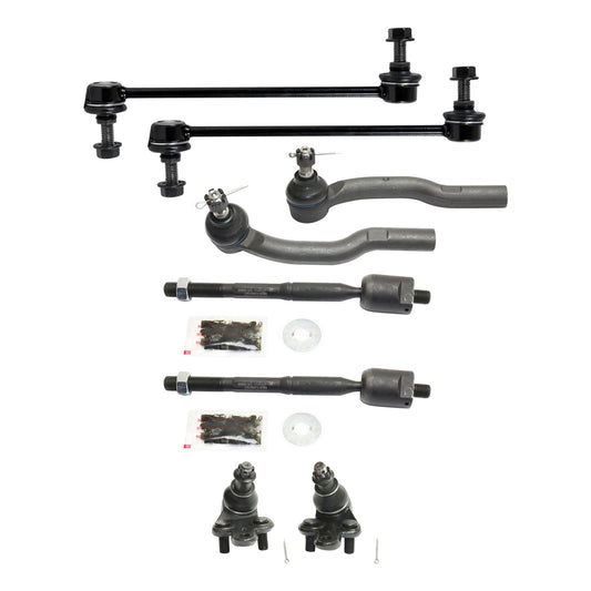 8-Piece Kit Tie Rod End Includes (2) Ball Joint, (2) Sway Bar Link and (4) Tie Rod End