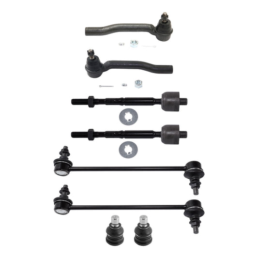 8-Piece Kit Front Sway Bar Link, Includes (2) Ball Joint, (2) Sway Bar Link, and (4) Tie Rod End