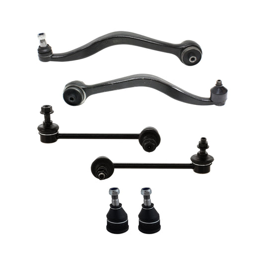 6-Piece Kit Front, Driver and Passenger Side Control Arms, Includes (2) Ball Joint, (2) Control Arm, and (2) Sway Bar Link