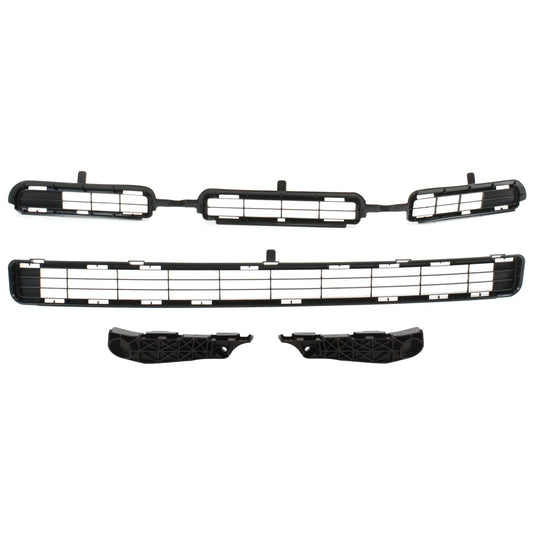 4-Piece Kit Bumper Grille, Textured Black, Includes (2) Bumper Grille and (2) Bumper Retainer