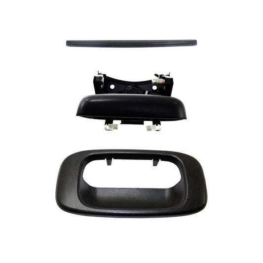 3-Piece Kit Tailgate Molding, Matte Black, Spoiler, Fleetside, Includes (2) Tailgate Handle and (1) Tailgate Molding