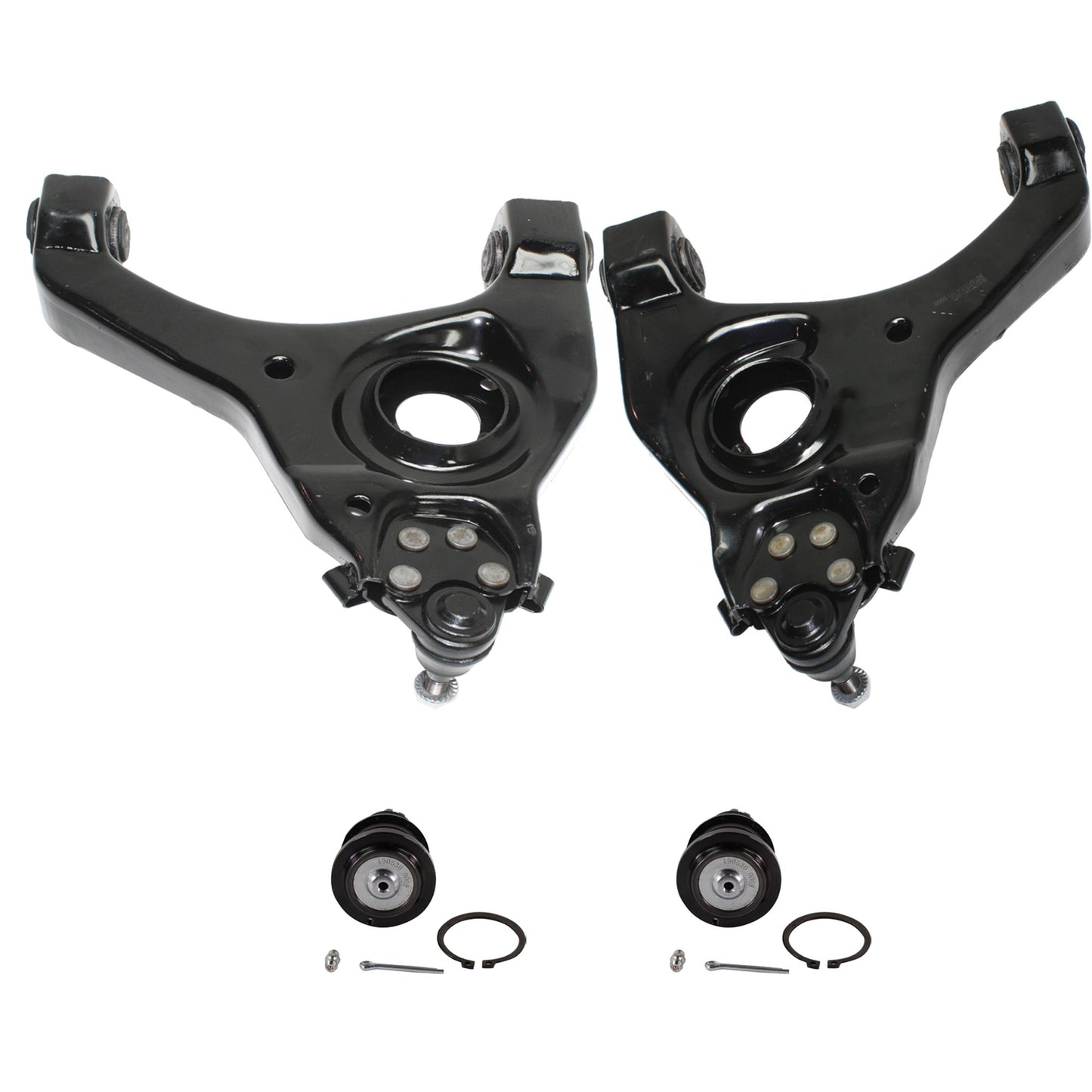 4-Piece Kit Front, Driver and Passenger Side, Lower Control Arms, Includes (2) Ball Joint and (2) Control Arm