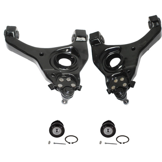4-Piece Kit Front, Driver and Passenger Side, Lower Control Arms, Includes (2) Ball Joint and (2) Control Arm