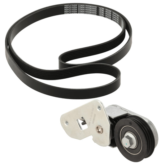 2-Piece Kit Accessory Belt Tensioner Kit, includes (1) Accessory Belt Tensioner Kit and (1) Drive Belt