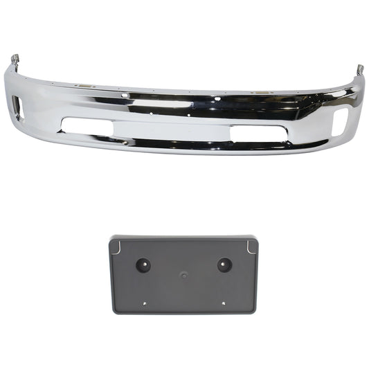 2-Piece Kit, Front, Lower Bumper, Chrome, Includes (1) Bumper and (1) License Plate Bracket