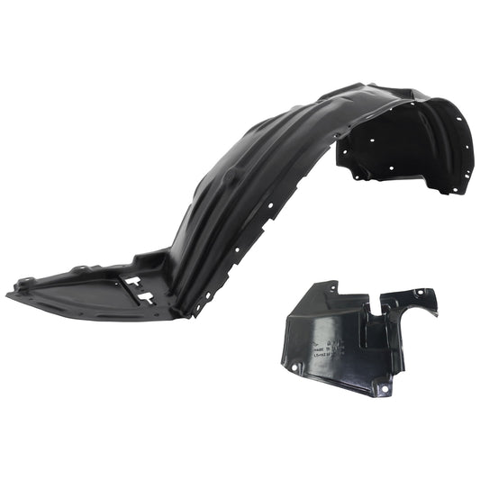 2-Piece Kit, Front, Driver and Passenger Side Fender Liner, Includes (1) Engine Splash Shield and (1) Fender Liner
