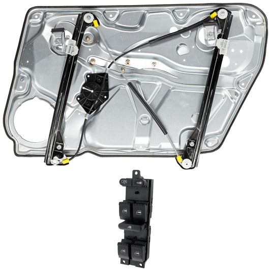 2-Piece Kit, Power Window Regulator, With Motor, For Models With Panel, Includes (1) Window Regulator and (1) Window Switch