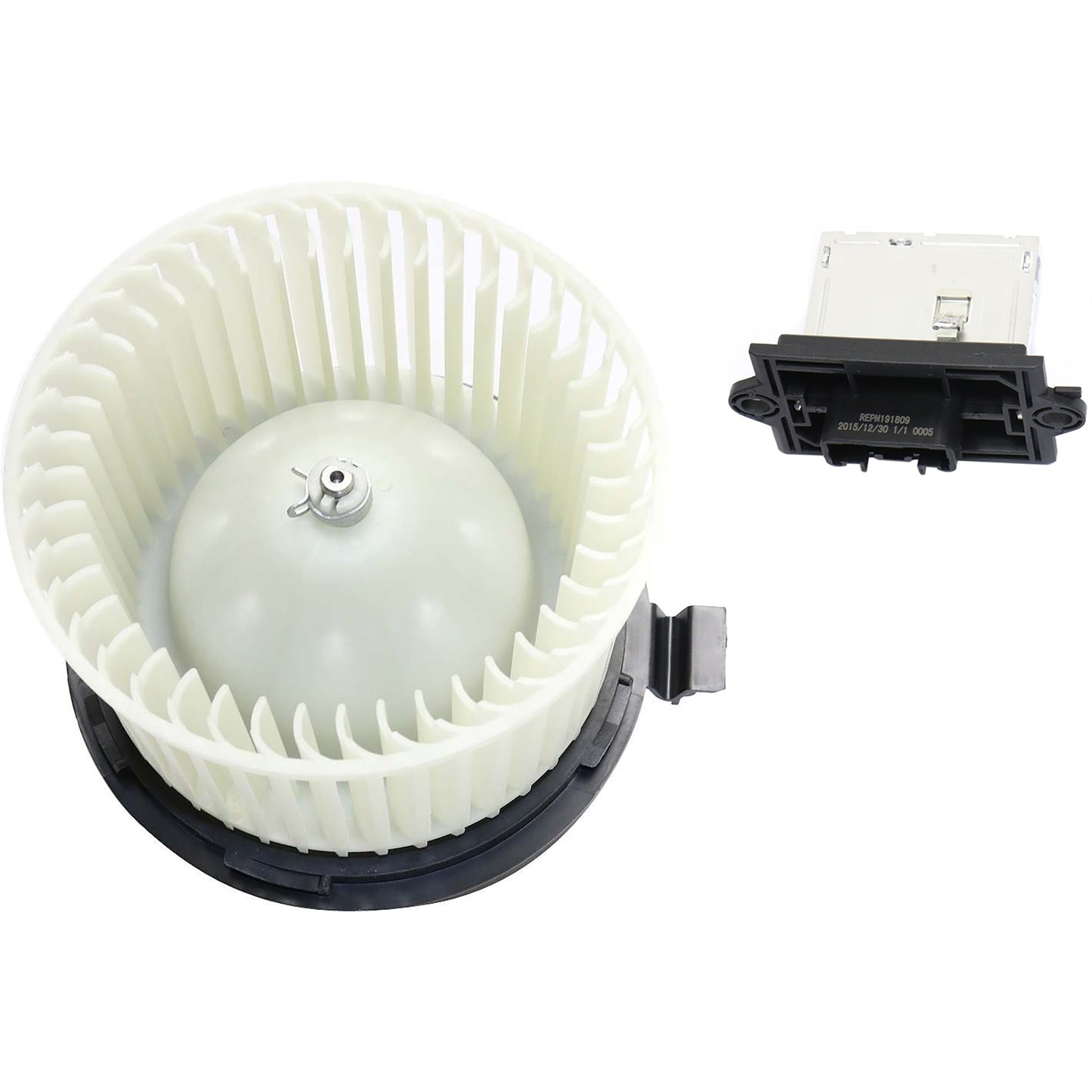 2-Piece Kit Blower Motor, includes (1) Blower Motor and (1) Blower Motor Resistor