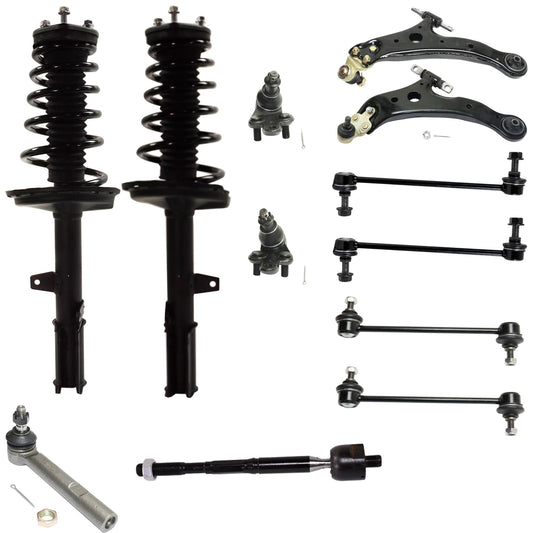 12-Piece Kit Invalid Position Fully Loaded Strut, FWD, Includes (2) Control Arm, (2) Ball Joint, (4) Sway Bar Link, (2) Tie Rod End and (2) Shock Absorber and Strut Assembly