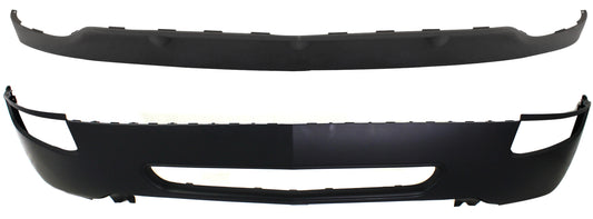 2-Piece Kit, Front, Lower Primed Bumper Cover, Includes (1) Bumper Cover and (1) Valance