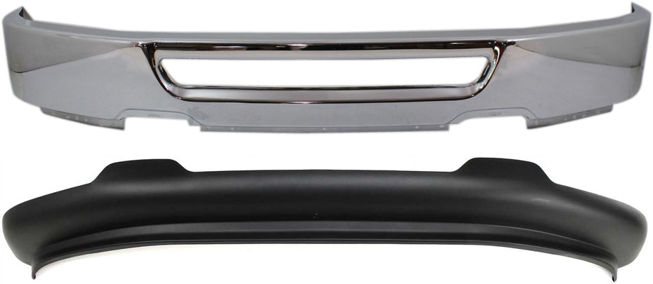 2-Piece Kit, Front Bumper, Chrome, Includes (1) Bumper and (1) Valance