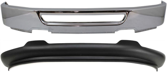 2-Piece Kit, Front Bumper, Chrome, Includes (1) Bumper and (1) Valance