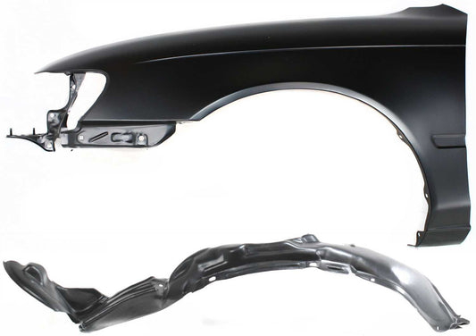 2-Piece Kit, Front, Driver Side Fender, Sedan or Wagon, USA Built Vehicles, Includes (1) Fender and (1) Fender Liner