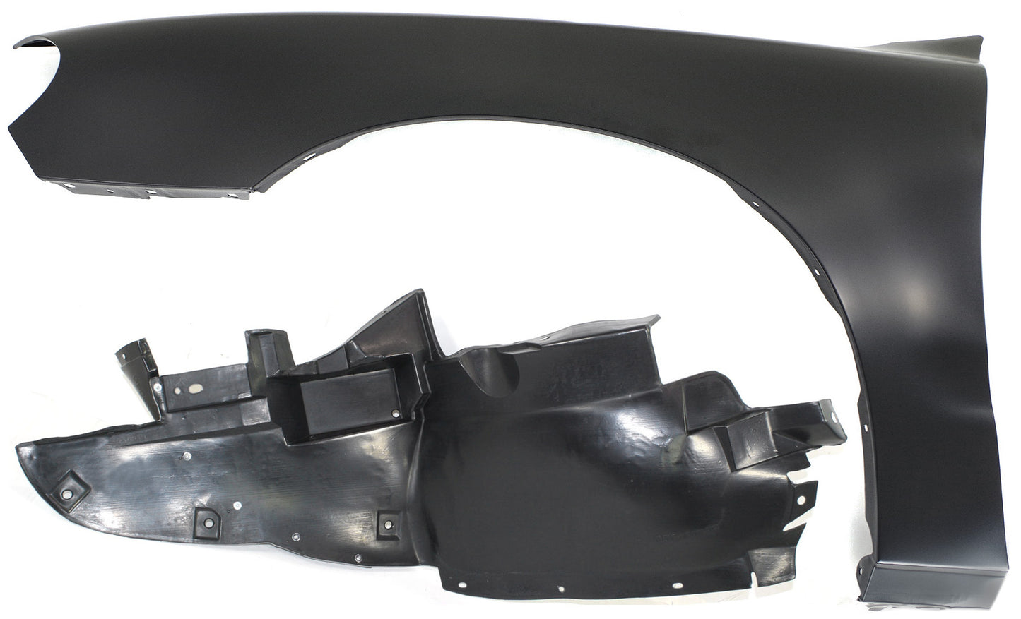 2-Piece Kit, Front, Driver Side Fender, Sedan, Includes (1) Fender and (1) Fender Liner