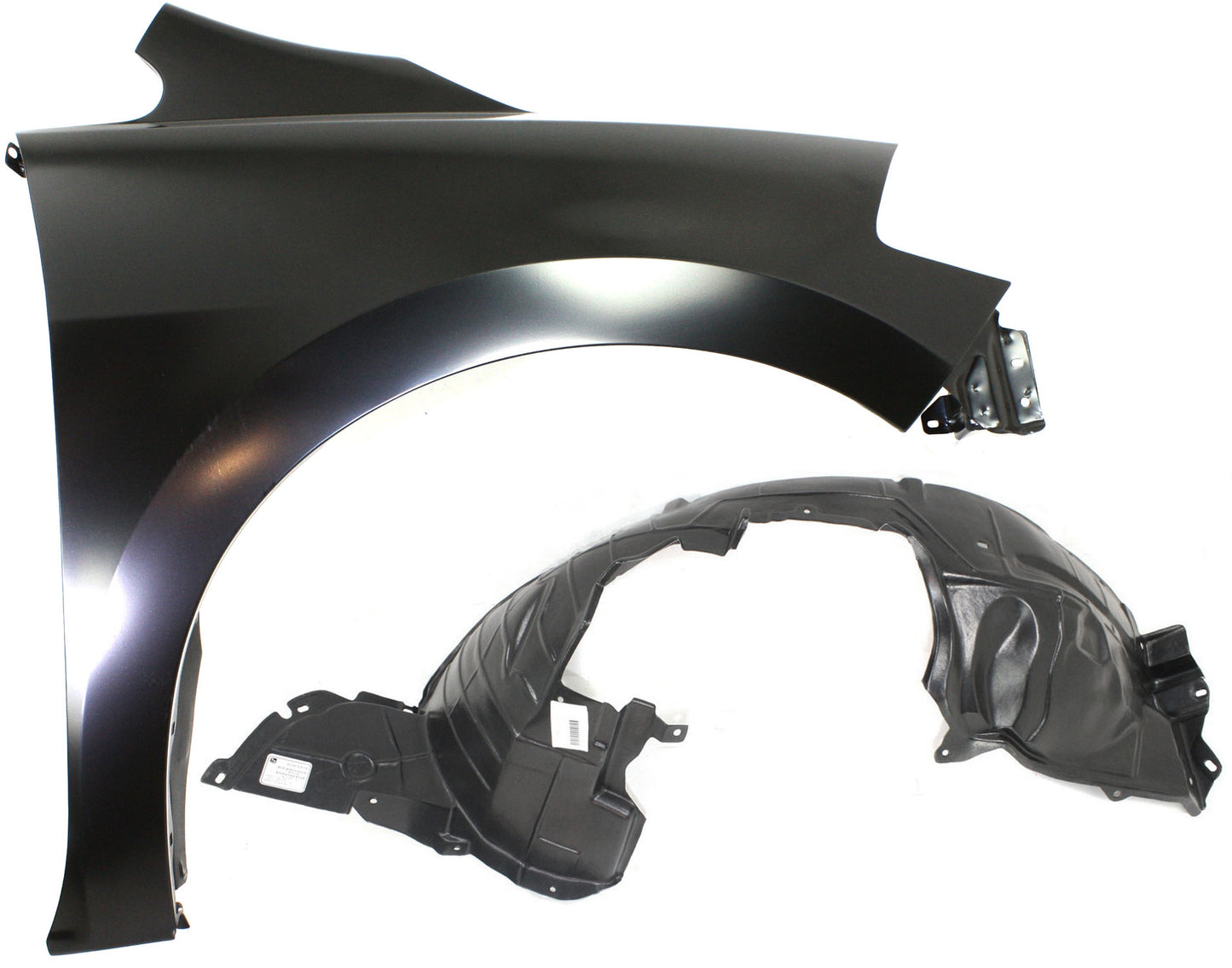 2-Piece Kit, Front, Passenger Side Fender, Includes (1) Fender and (1) Fender Liner