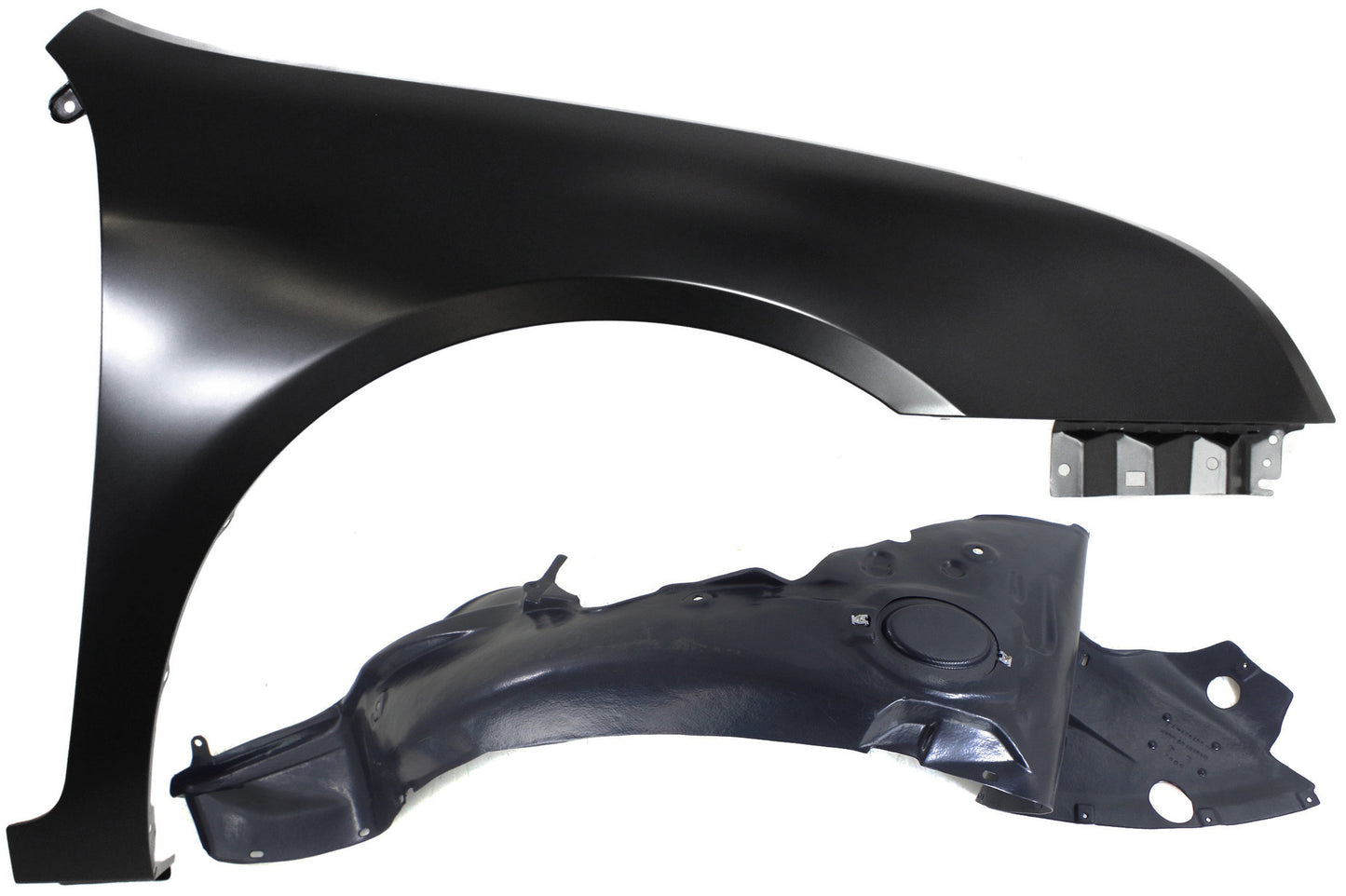 2-Piece Kit, Front, Passenger Side Fender, Includes (1) Fender and (1) Fender Liner