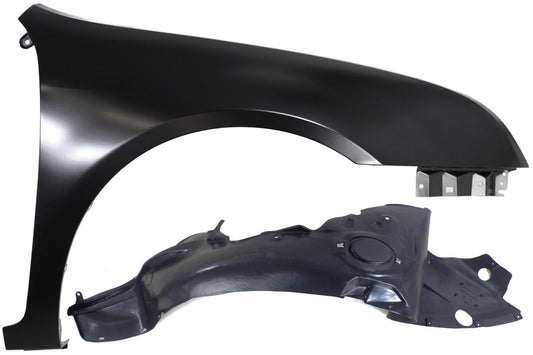 2-Piece Kit, Front, Passenger Side Fender, Includes (1) Fender and (1) Fender Liner