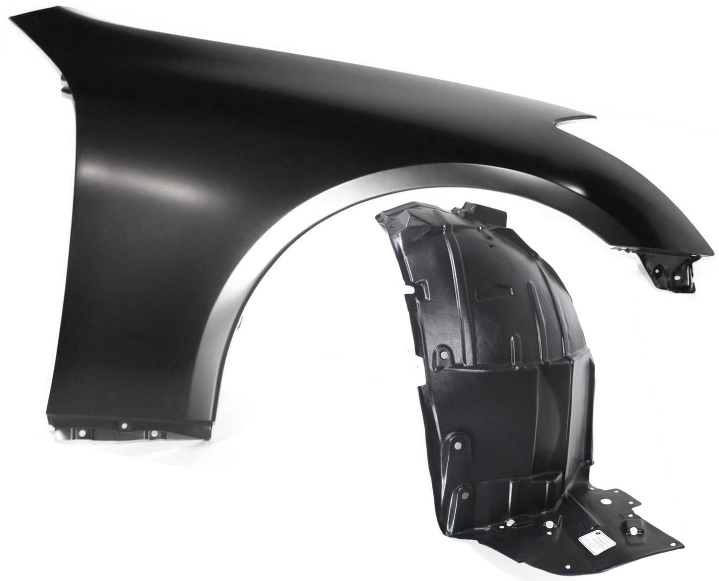 2-Piece Kit, Front, Passenger Side Fender, 2-Door, Coupe, Includes (1) Fender and (1) Fender Liner