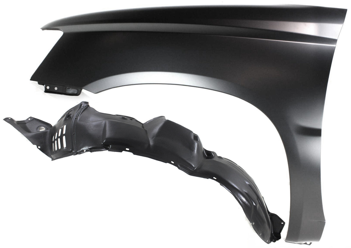 2-Piece Kit, Front, Driver Side Fender, Includes (1) Fender and (1) Fender Liner