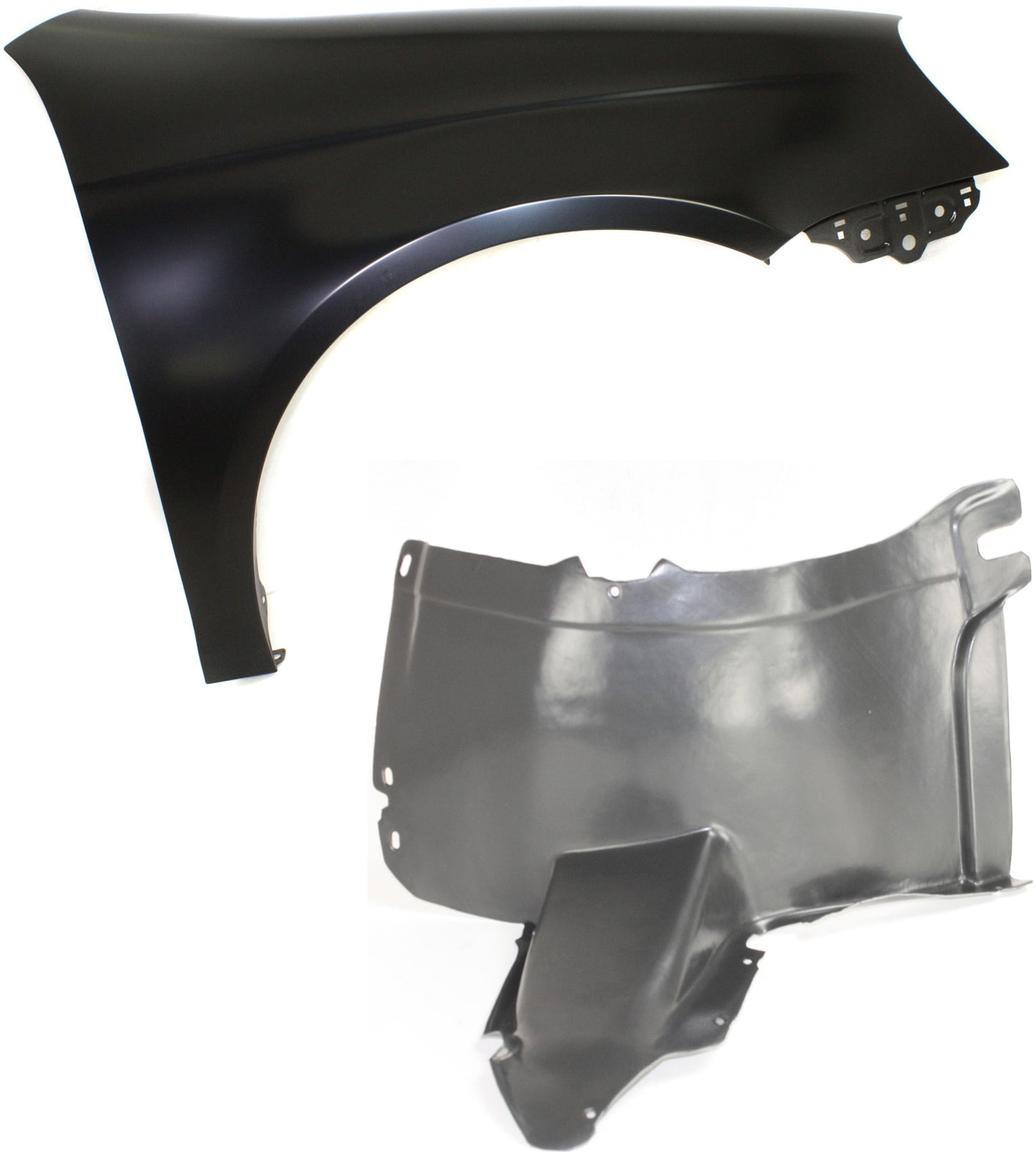 2-Piece Kit, Front, Passenger Side Fender, Includes (1) Fender and (1) Fender Liner