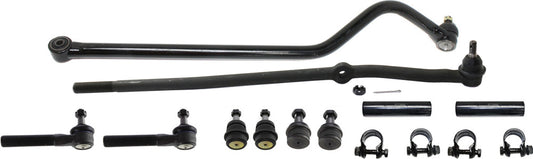 10-Piece Kit Front Suspension Kit, Includes (1) Track Bar, (3) Tie Rod End, (2) Tie Rod Adjusting Sleeve and (4) Ball Joint